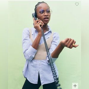 J. Crew cashmere-blend cropped sweater-tank medium